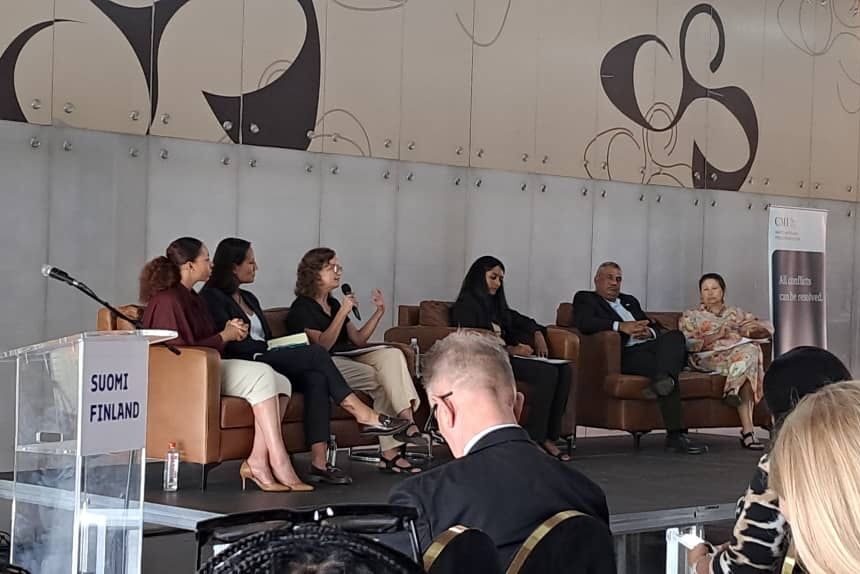 CMA Director on a panel of peacebuilding experts at Freedom Park
