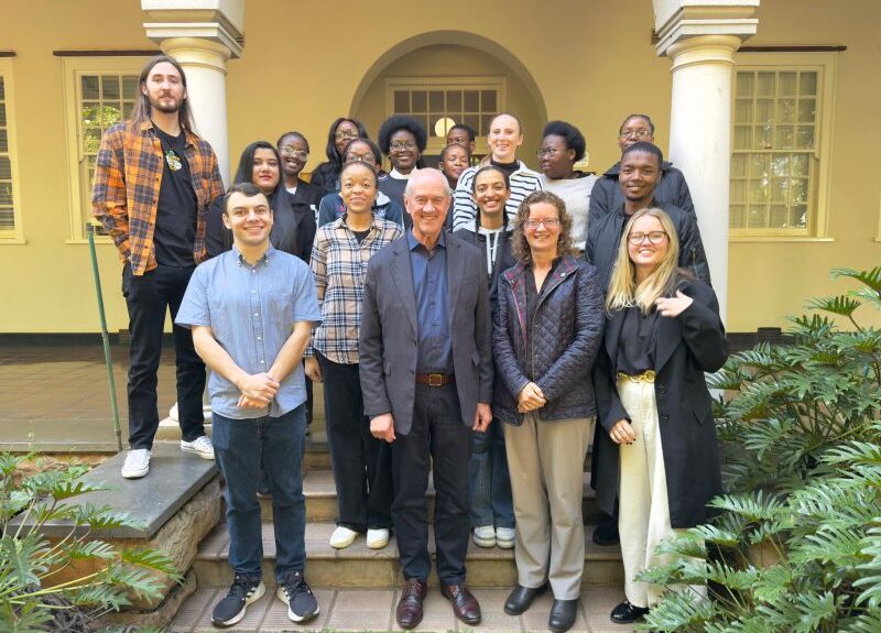 Guest speaker Roelf Meyer shares his experience with CMA’s 4th year students